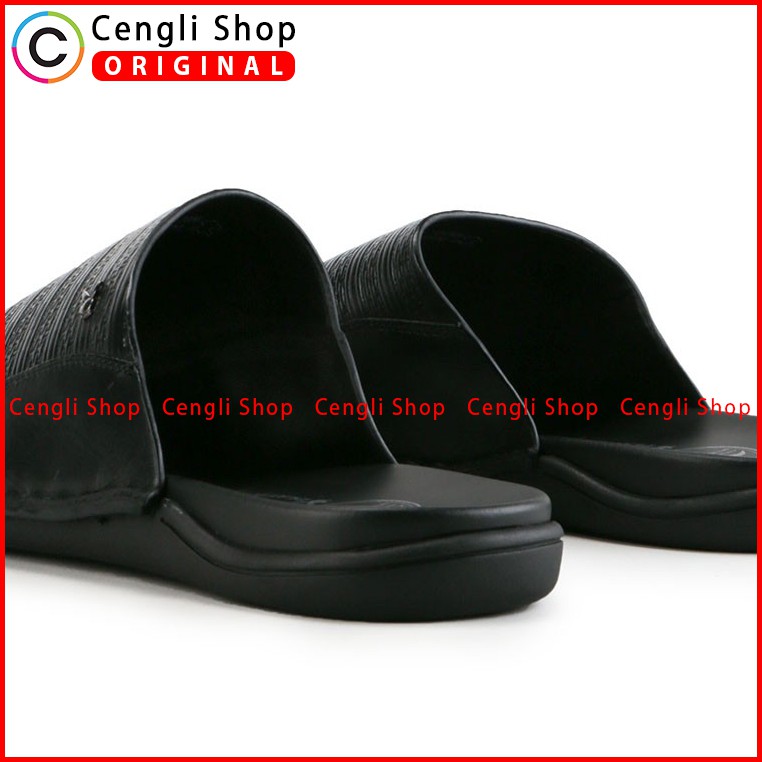 PLAYBOY SANDAL KULIT CASUAL PRIA ORIGINAL TERBARU BRANDED HITAM PLD7