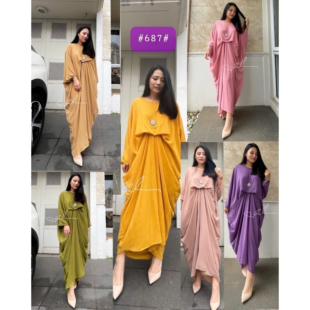 687# Kaftan fashion wanita / dress maxi ceruty full / kaftan mute