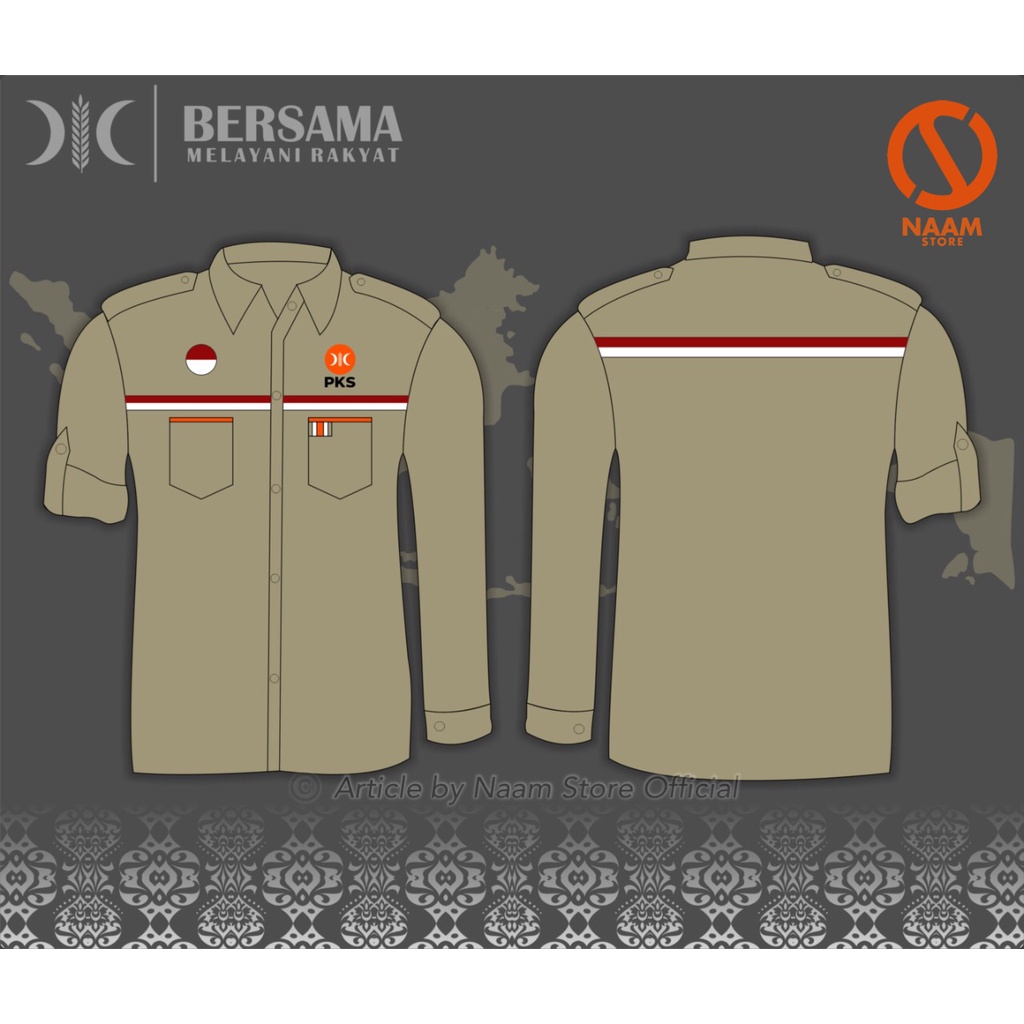 KEMEJA PDL PKS COKLAT by Naam Store Official