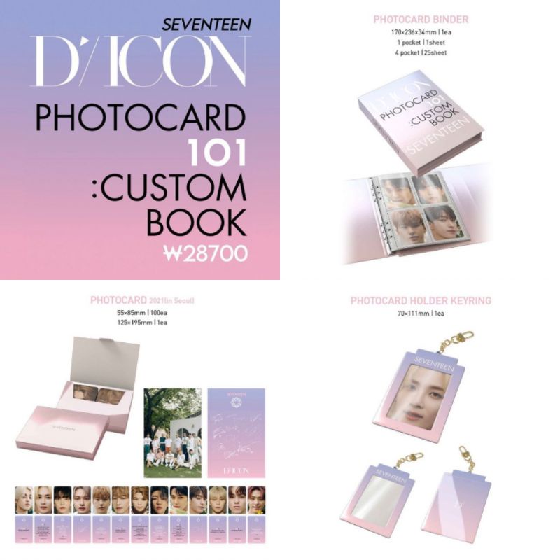 (BOOKED) Seventeen DICON 101 PHOTOCARDS FULL SET SEALED FULLSET SVT
