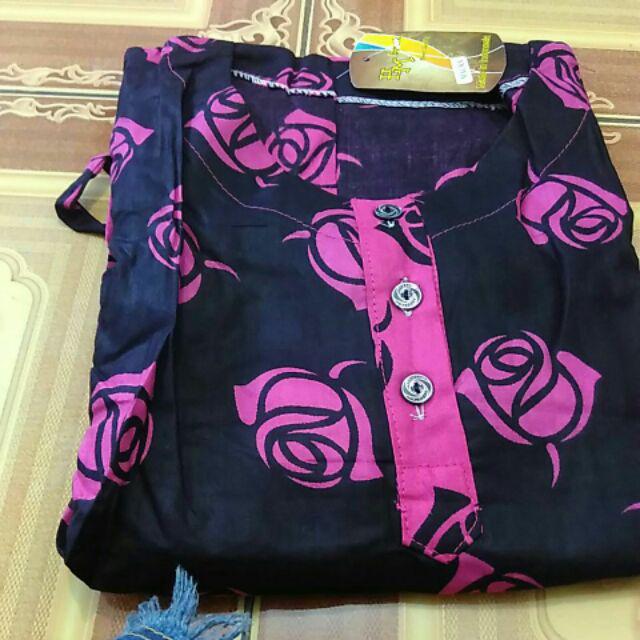 Dress Batik Pekalongan / Longdress / Batik Muslim / Daster Panjang / Maura Hitam Manis Batik Mkhm01