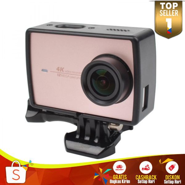 Plastic Protective Side Frame Case Xiaomi Yi CT 09 Anti Gores Pelindung Action Camera Aman Dipakai