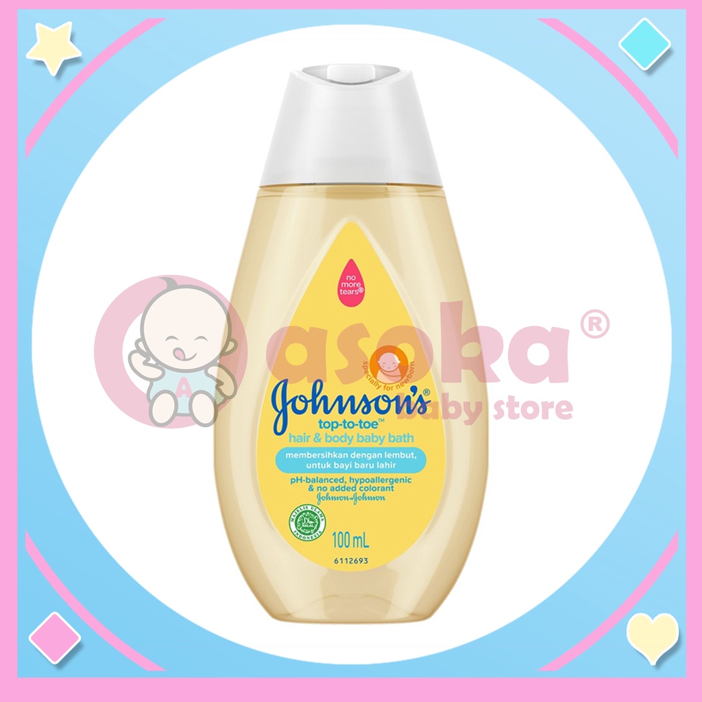 Johnson's Baby Bath Tap-To-Toe Wash Isi 100 ml / 200 ml /400ml / 500 ml ASOKA