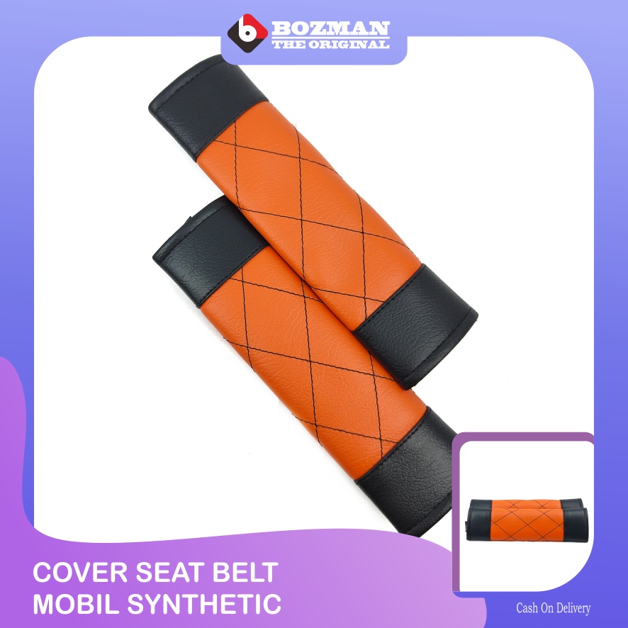 Cover Seat Belt Bahan Kulit Premium (Syntehtic Leather)