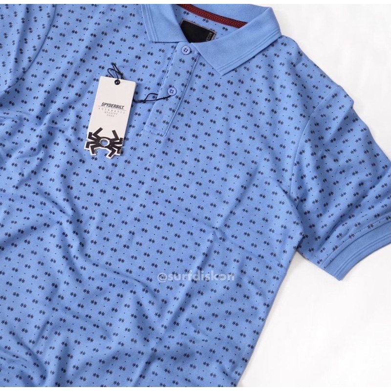 T-shirt Spyderbilt Adrian Polo Men Blue Original Planet Surf