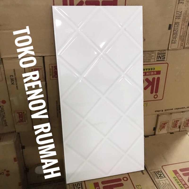 keramik dinding dapur 30x60 (glossy)/ keramik dinding ikea/ keramik dinding 30x60 motif hexagon/ ker