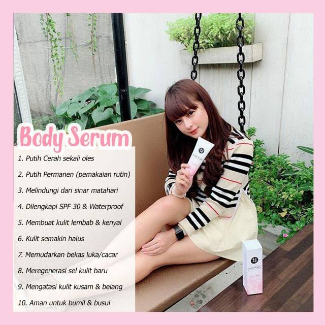 Body serum AZRINA pemutih badan permanen