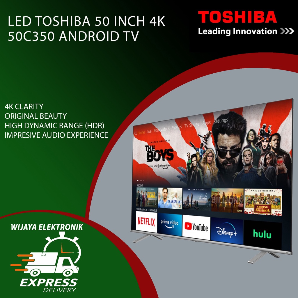 TV LED 50 INCH TOSHIBA 50C350 ANDROID TV 4K