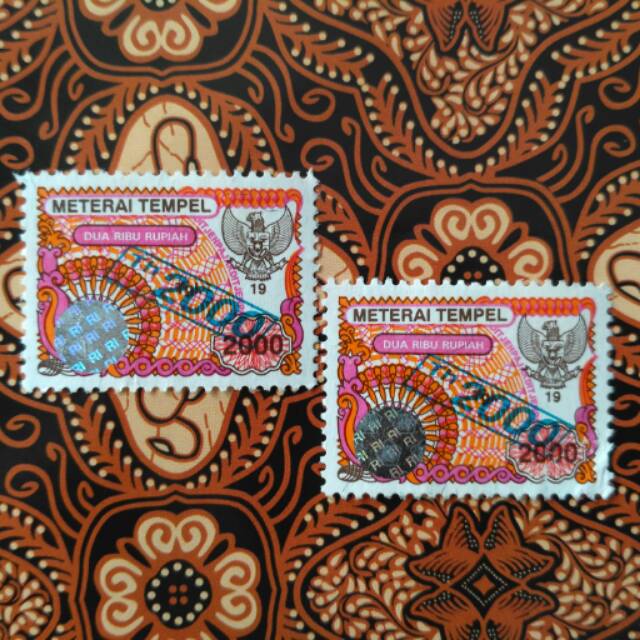 

Materai 2000 Rupiah Tahun 2000 Original - MTR016