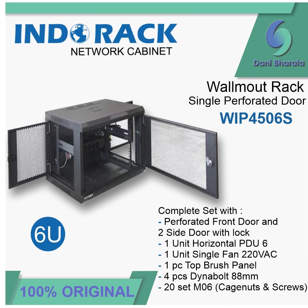 Wallmount Rack WIP4506S Rack Server 6U Single Perforated Door 19 inch Series