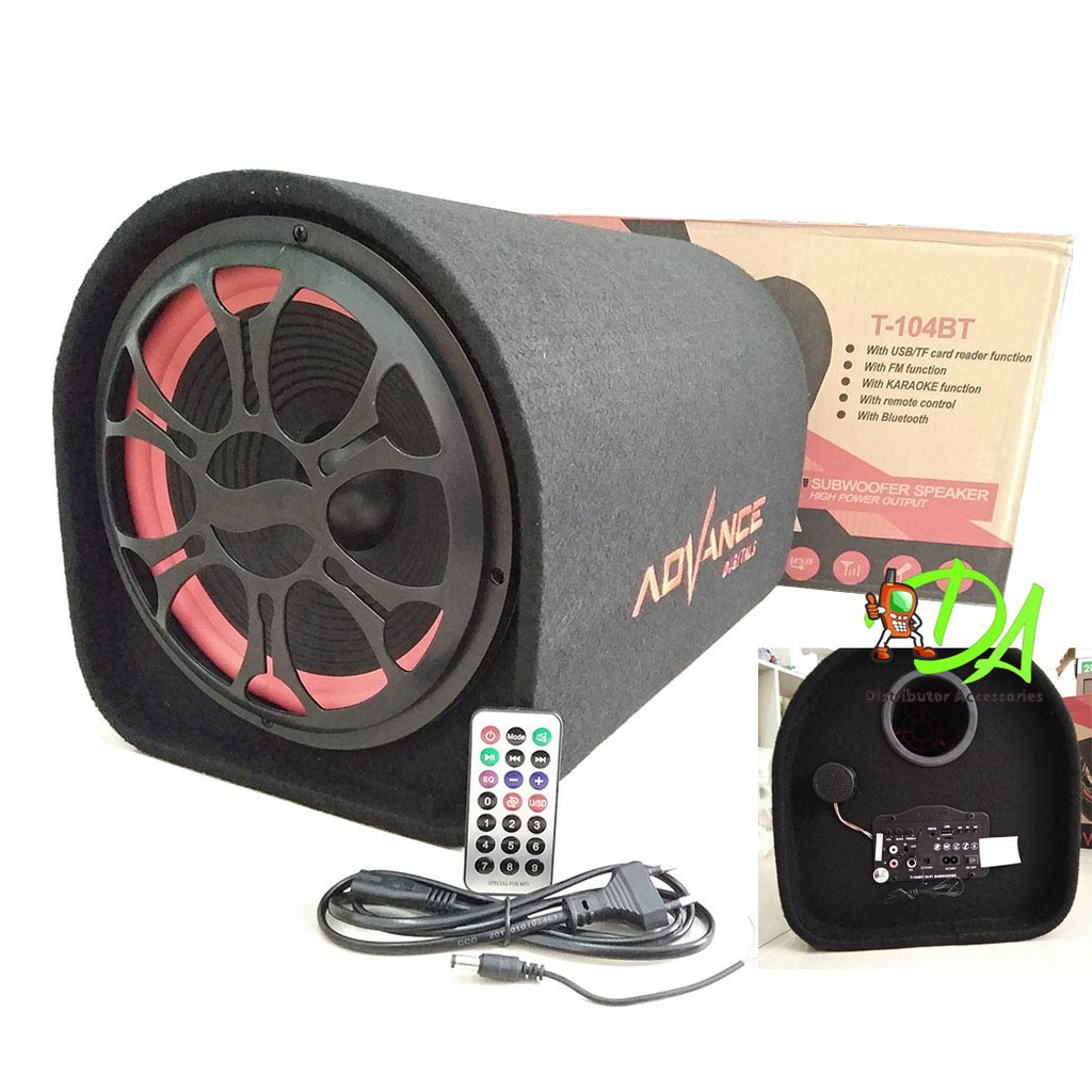 Speaker Advance T104 BT 10 inchi Subwoofer Bluetooth (bisa colok Mic / microphone) / speaker karaoke