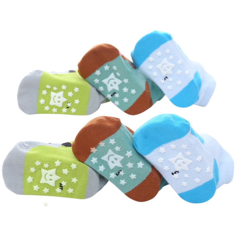 set 5 pasang Kaos kaki bayi karakter binatang lucu import premium