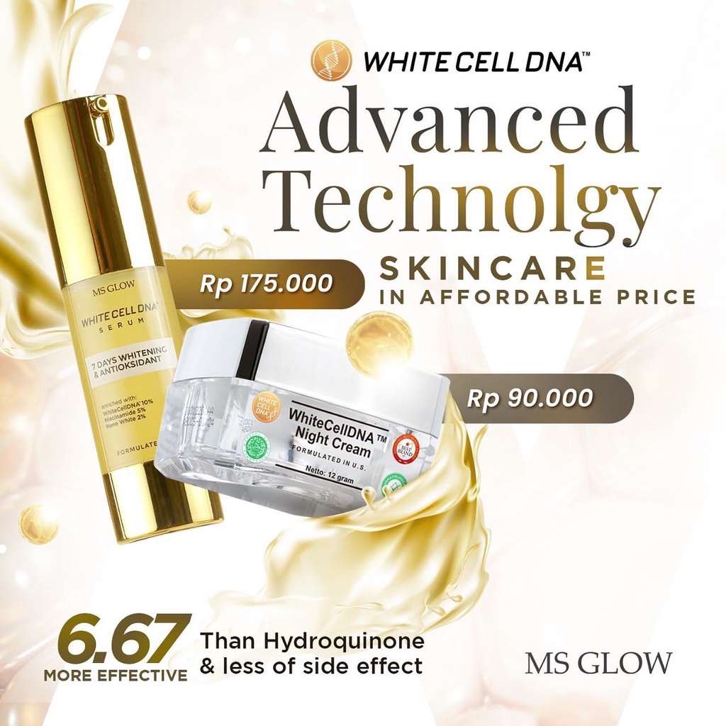 White Cell DNA Night Cream / White Cell DNA Serum / White Cell DNA by MS Glow