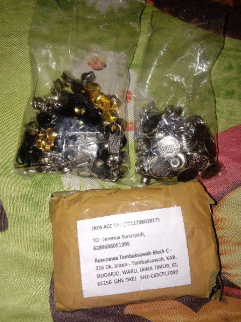 Kepala Resleting Tas No 5 Gigi Besi Gundul Gold