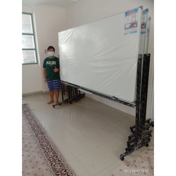 

Whiteboard DAIKI original lmagnetic 120x240 Cm Single face stand by v