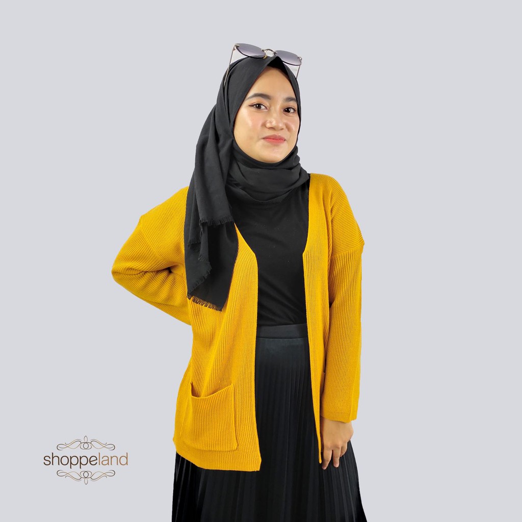 CARDIGAN RAJUT CAMERUN - PART 1-Mustard