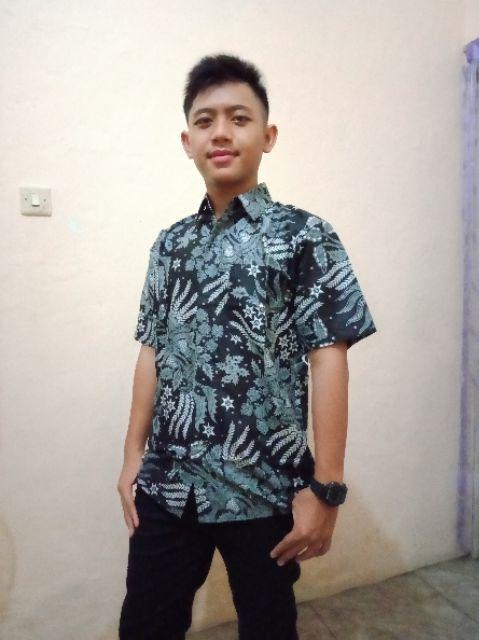 Batik Couple Jumbo Busui Gamis Manggar Abu7