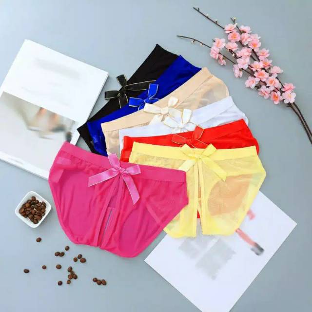 Import CD celana dalam wanita sexy bolong tengah Open Croth Catoon Size L