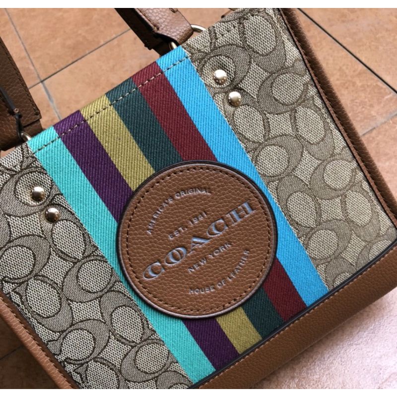 Coach Field Tote 22 In Colorblock(C5763)