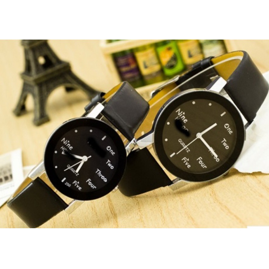 #31 Jam Tangan Couple UNIQ SINGLE Korean Style Analog Leather Watch Cowo Cewe Kulit