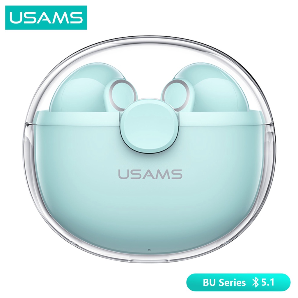 USAMS BU12 TWS Transparent Unique Macaron Earphone Bluetooth 5.1