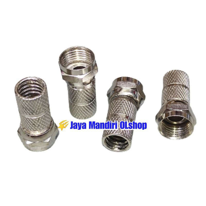 DRAT F CONNECTOR RG6 KONEKTOR RG6 (ISI 100PCS)  Dua Garis