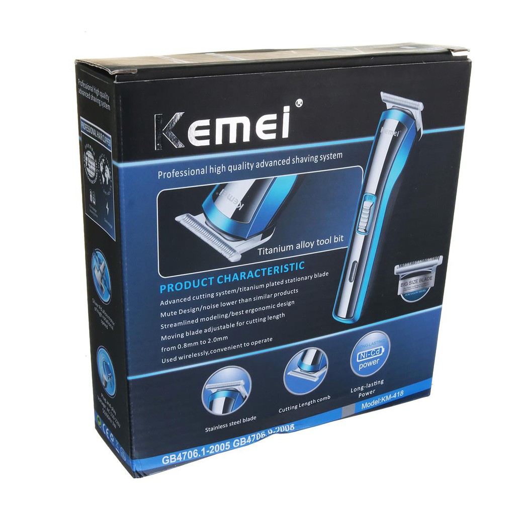 Kemei KM-418 Alat Cukur / Pencukur Kumis Jenggot Dan Rambut Multifungsi / Kemei Professional Trimmer