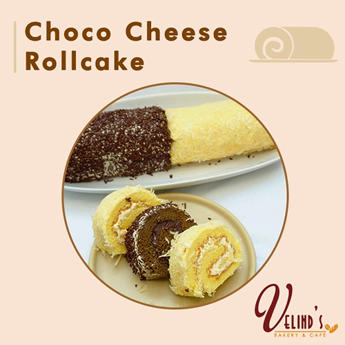 

Cheese/Choco/Pandan/Mocca Rollcake/Velind's Bakery/Bolu Gulung Keju/Coklat/Moka/Pandan/Berry