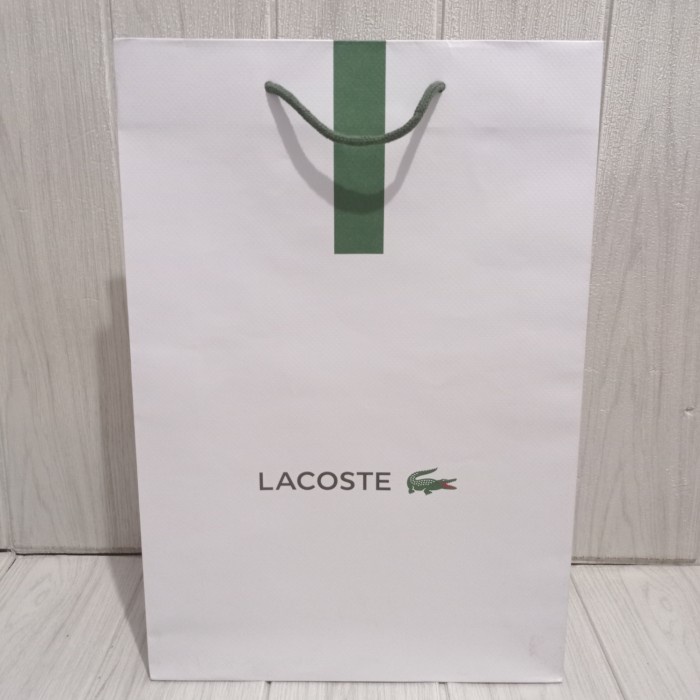 

✨ BISA COD ✨ paperbag lacoste medium / paper bag lacoste original