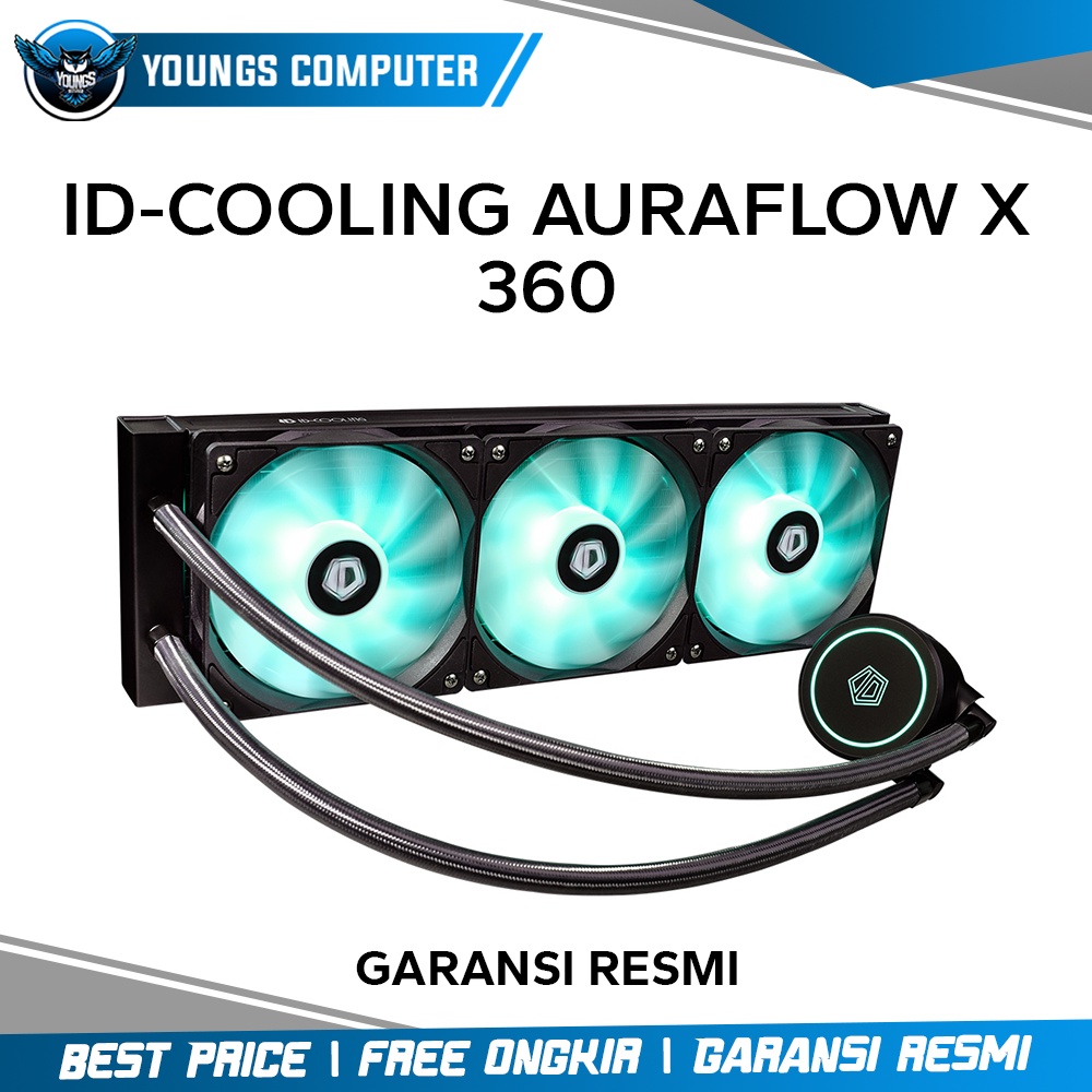 ID-COOLING AURAFLOW X 360 | RGB Sync AIO CPU Cooler Liquid Cooling