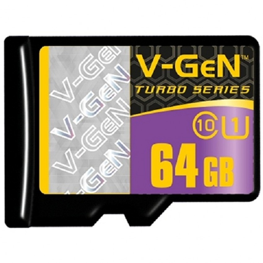 MICRO SD 64GB VGEN TURBO CLASS10 SPEED 100mbps NON ADAPTER