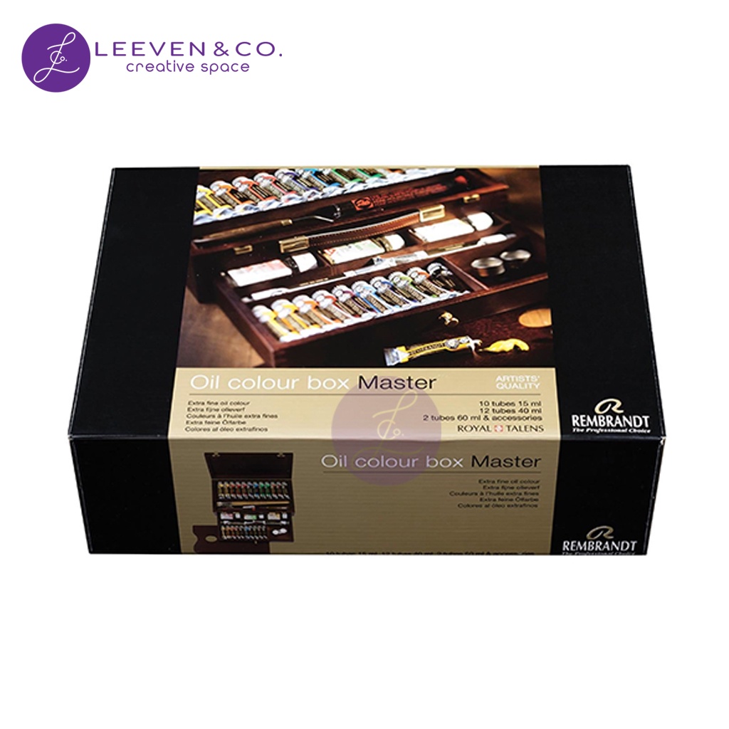

REMBRANDT OIL COLOUR WOODEN BOX MASTER + ACCESSORIES