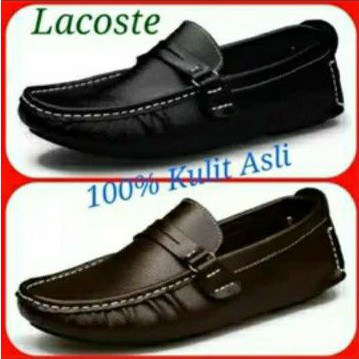 Sepatu Slop Kulit Asli Pria ENOZ Javier Slip On Casual Santai Mocasin Bloes Murah Hitam Coklat
