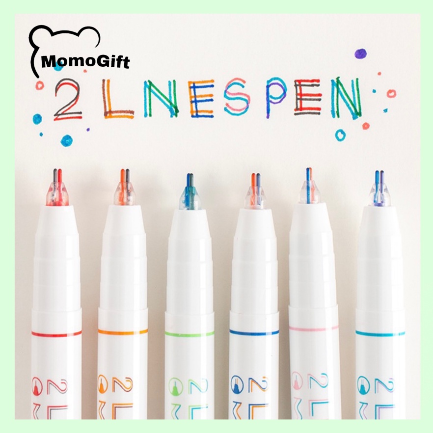 

Pulpen 2 Warna Color Pen Line Aesthetic 0.5mm - AT25