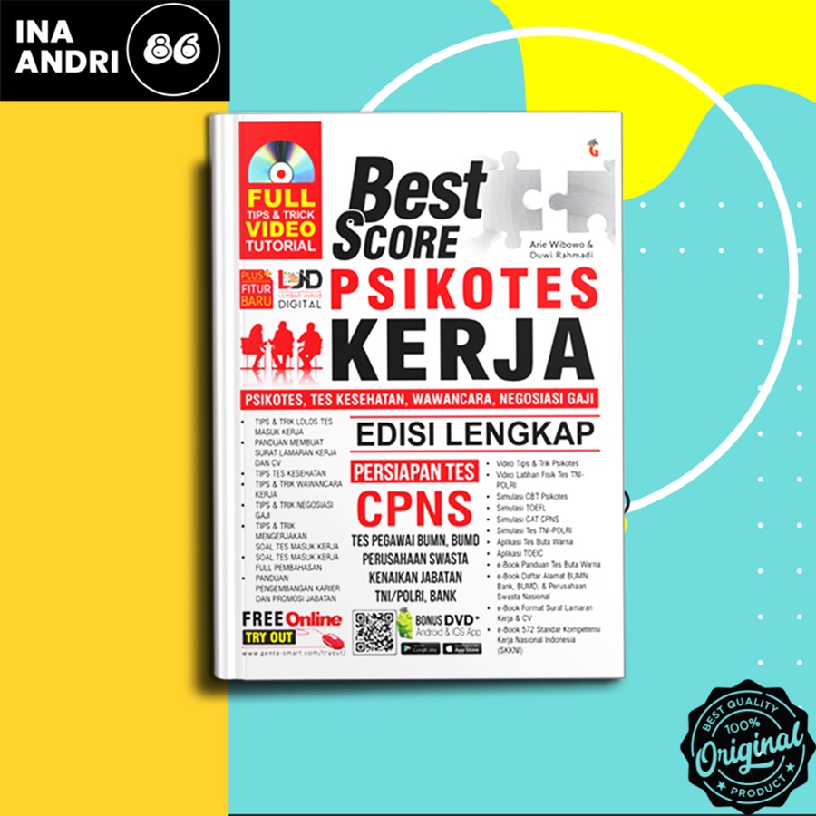 

BUKU TPA PSIKOTES BEST SCORE PSIKOTES KERJA