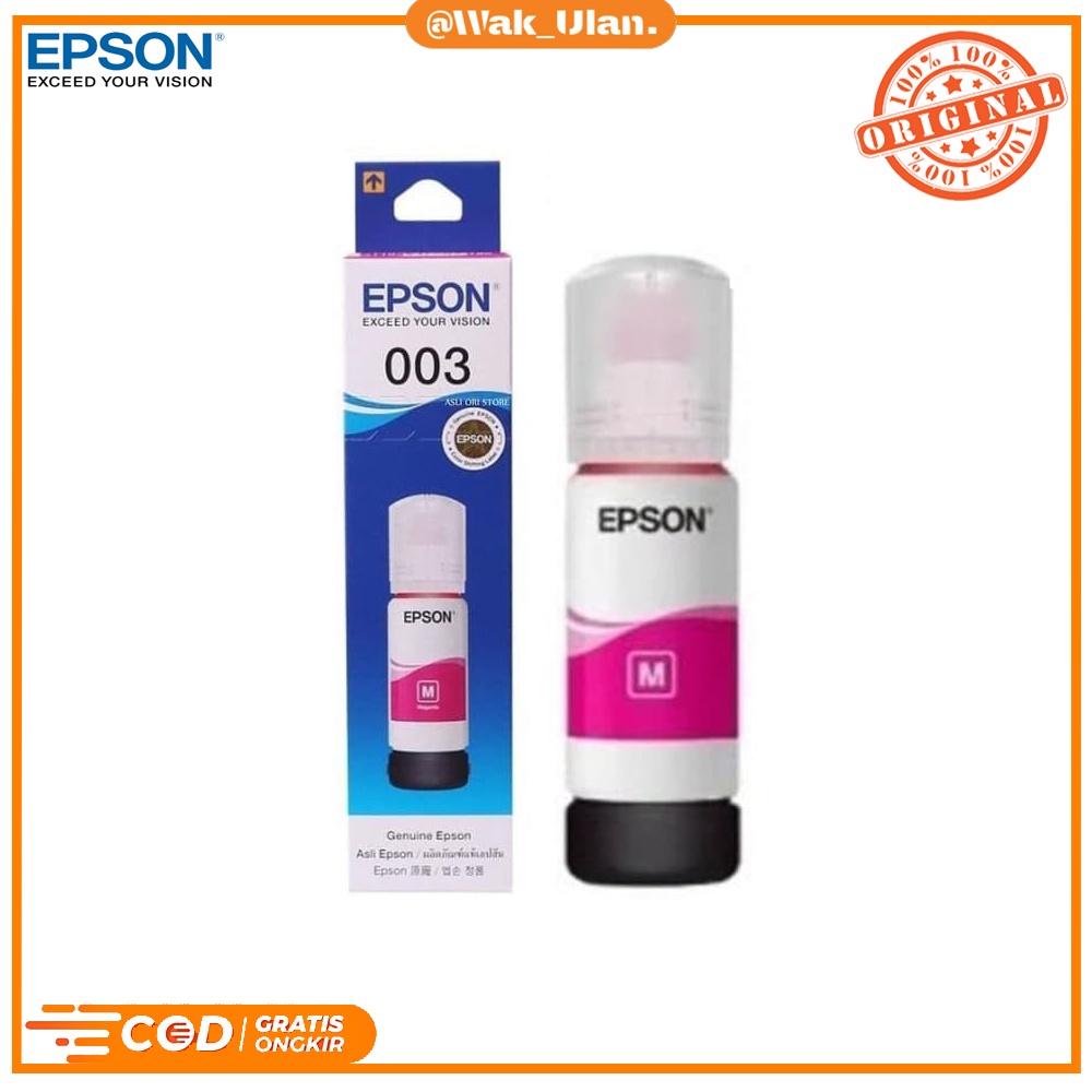 Tinta merah Magenta ink Epson 003 Original Epson L Series L1110 L3110 L3101 L3150 L5190