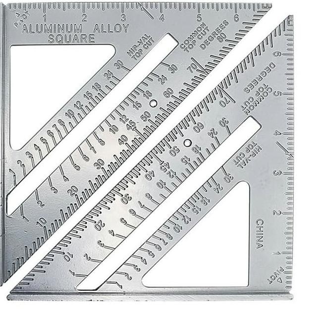 

qwpl.!>245VX Penggaris Segitiga Siku Sudut Carpenter Woodworking Speed Square 7Inch