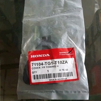 Ready stock Cover Plastik Tutup Towing - Derek - Hook Bumper Bemper Depan Honda Brio Satya - RS 2016