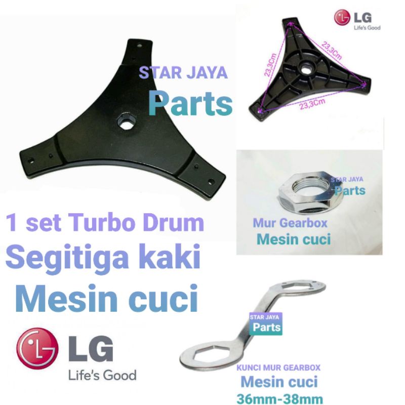 Kaki Segitiga Turbo Drum Tabung Mesin Cuci LG Top Loading 1 Spider Load 7 sampai 14