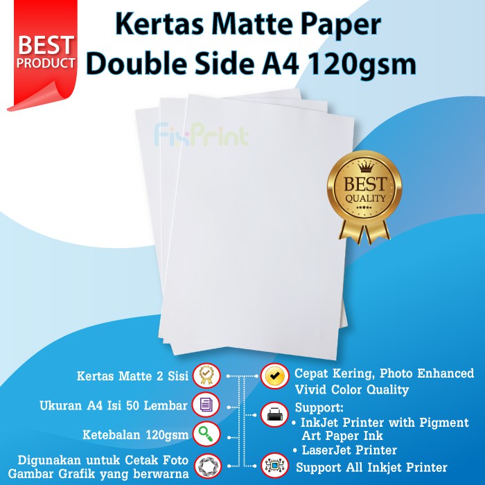 Kertas Matte A4 120gsm 1 pack/50pcs