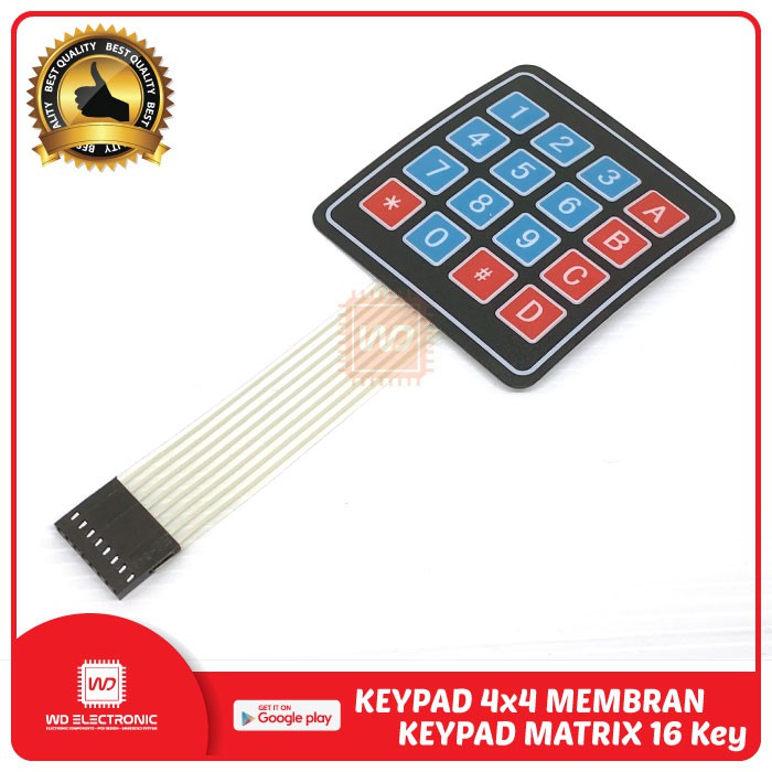 KEYPAD MEMBRAN 4x4 PERTAMINI KEYPAD POM MINI