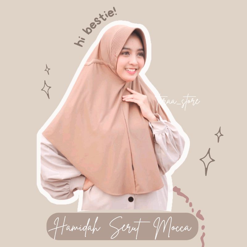 Hamidah Serut/Hijab Serut/Jilbab Instan/Bergo Jersey Serut/Bergo Hamidah