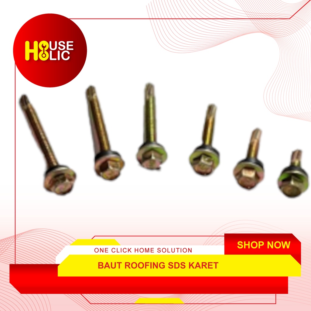 SDS Karet / Self Drilling Screw 12 × 20 Per Pcs / Baut Roofing Ruping