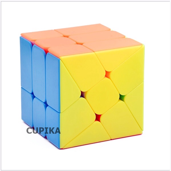 Rubik 3x3 MOYU Stickerless Windmill Fisher Unik murah