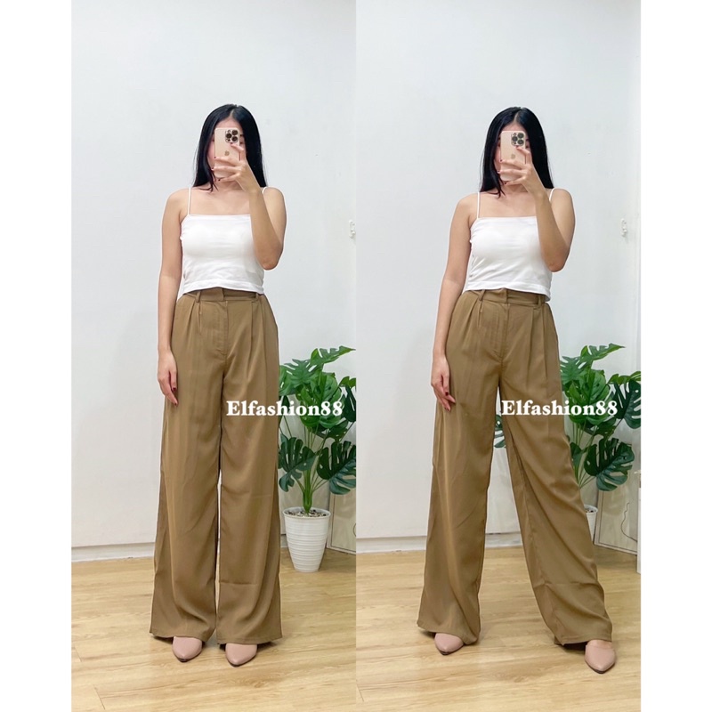 Trouser Pants Bibie Celana Kulot Highwaist Premium