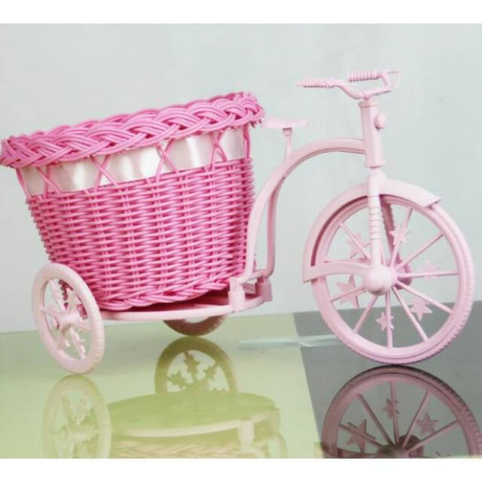 Pot Bunga Sepeda Miniatur Pajangan Tempat Pen Souvenir
