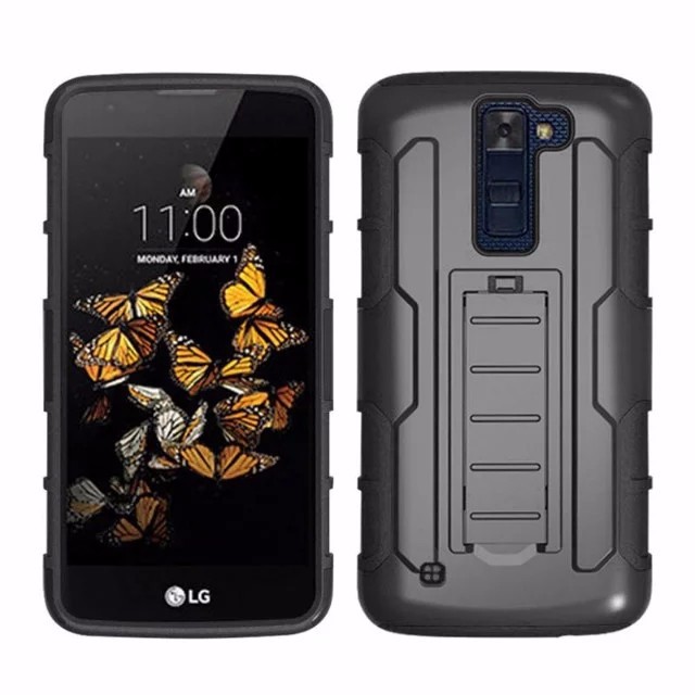Casing LG K8/K350 K350E K350N Hard Case Future Armor Kickstand Cover