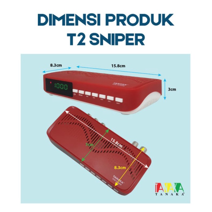 paket stb T2 terbaru tanaka digital merah putih kualitas sangat bgaus dan mantap ori