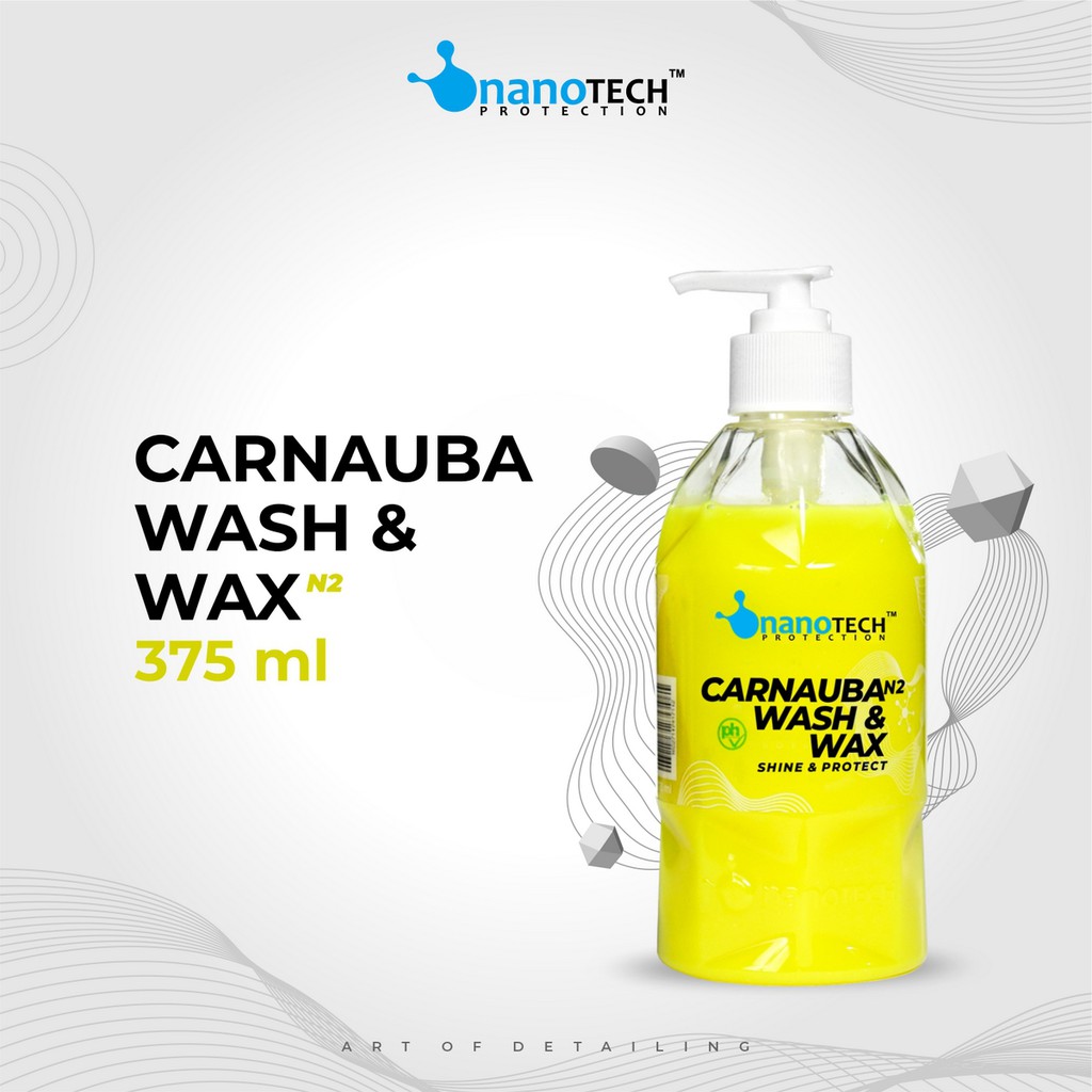 Shampoo Cuci Mobil Motor PH Balance - CARNAUBA WASH and WAX - nanoTECH PROTECTION - Snow Car Wash - Shampoo Coating - Sabun Cuci Mobil Motor - Shampoo Perawatan Coating - Shampo Cuci Mobil Motor - Shampoo Mobil - Shampoo Motor - Shampoo Salju