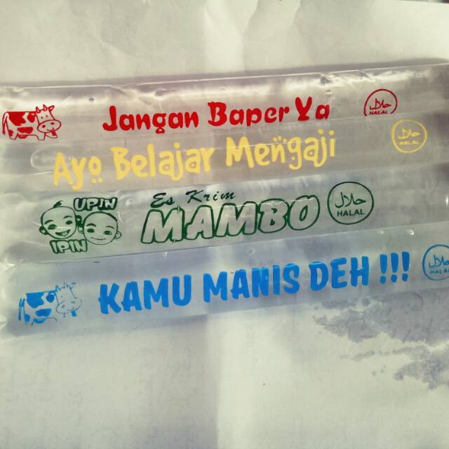 

PLASTIK ES MAMBO SABLON 3x23 ISI 100 (1 IKAT 1 WARNA)